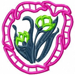 Flowers And Tree Embroidery Design 3